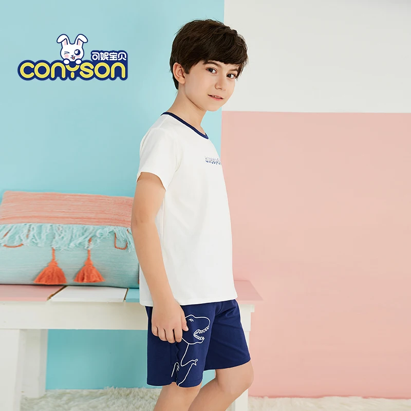 

Wholesale kids cotton pajamas new products boys summer clothing set SY20935