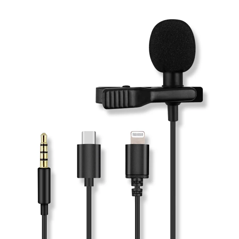 

2021 Professional 3.5mm Lavalier Condenser Microphone 2.4g Lapel Wireless Microphone Price Lavalier