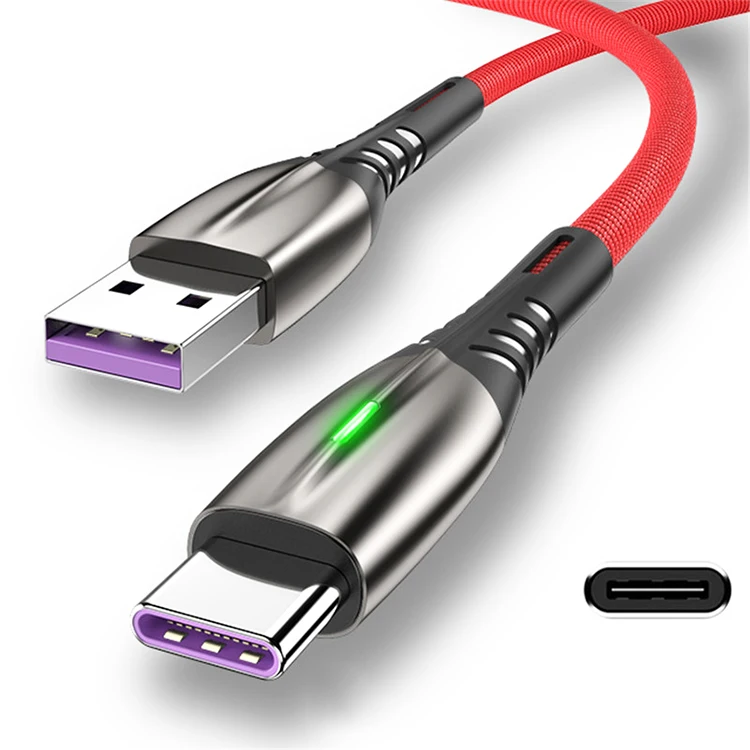 

High Speed Usb Type C Cable Fast Charging Data Cable With Led Light