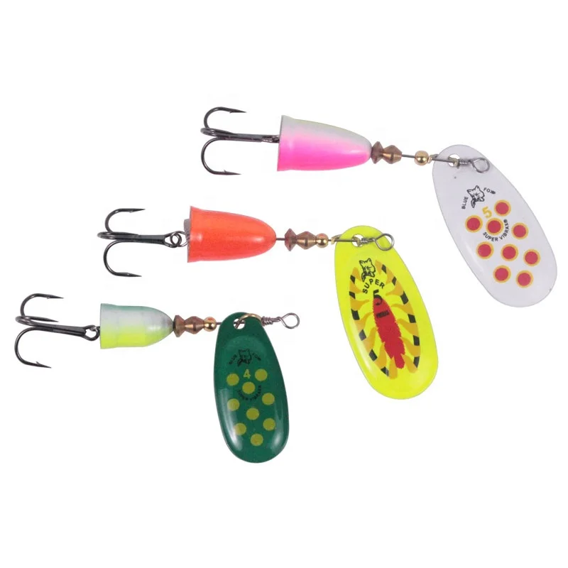 

OEM and on stocks metal color rotating bionic bait hard spinner bait sequin paillette lure with treble hooks, 7 colors