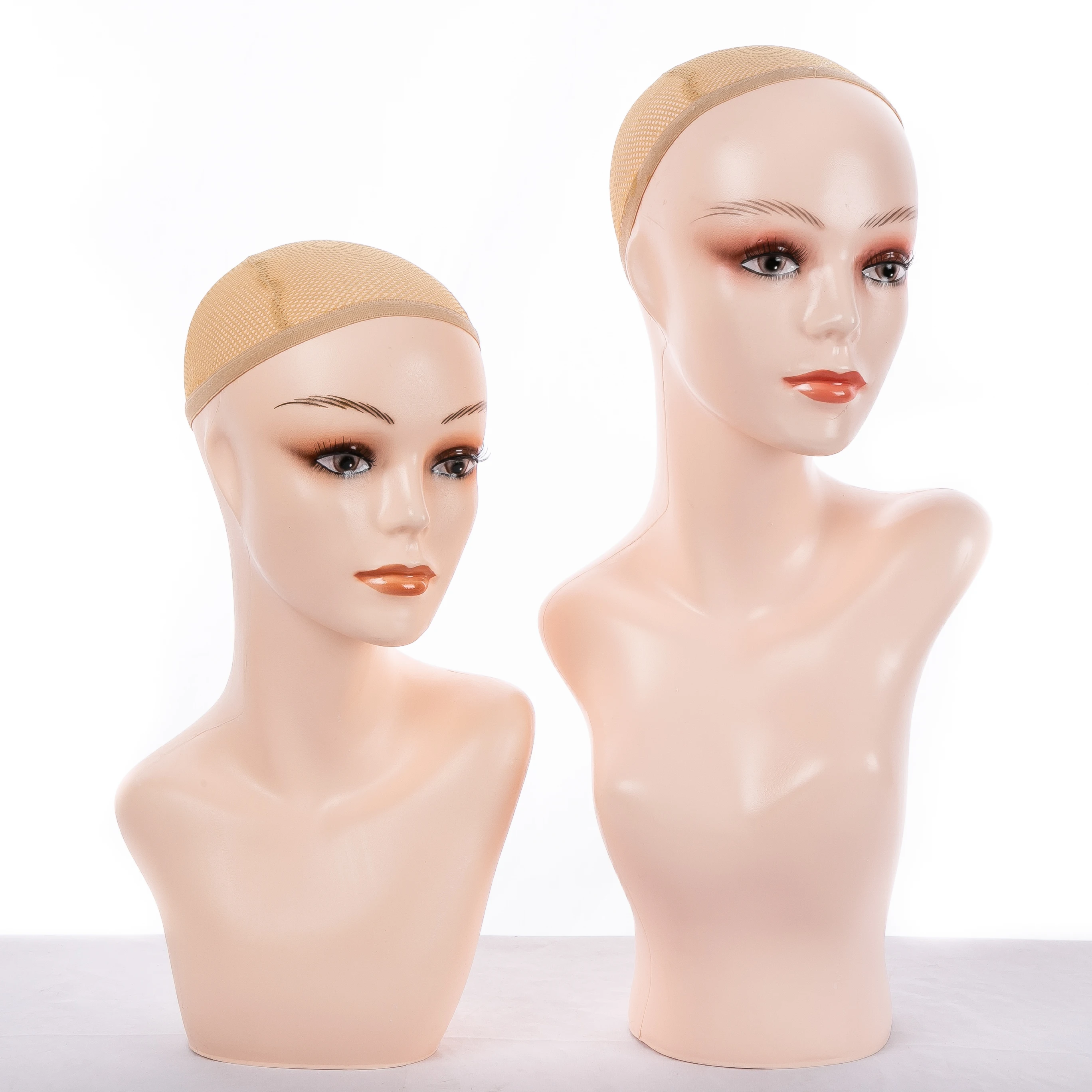 

Female Professional Cosmetology wholesale mannequin head for Wigs jewelry display wig mannequin heads, Brown