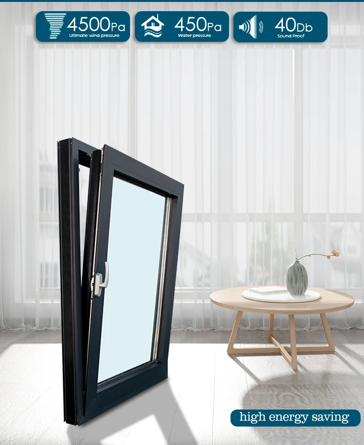 North American Canada New house Design high energy saving impact   Aluminum Tilt and Turn Triple glass Windows and doors