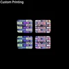 Custom pencil case purse pvc overlay Cosmetics Brand Logo Mark Number QR Code Bacode Silver Hologram 3D Label Secure Sticker