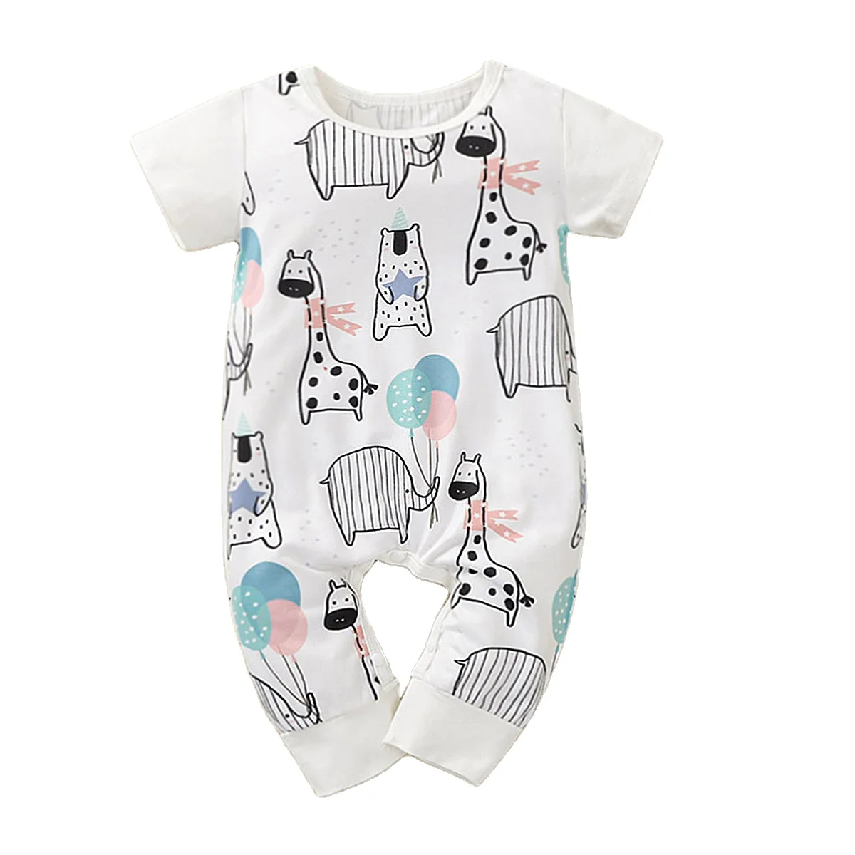 

Summer new animal short-sleeved one-piece romper