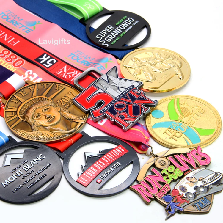 
No Minimum Order Design Your Own Souvenir Sport Marathon Finisher Medal Custom  (62370729927)