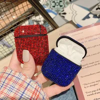 

Luxury colorful handmade pc diamond glitter bling fashion girl cover cases for airpods case