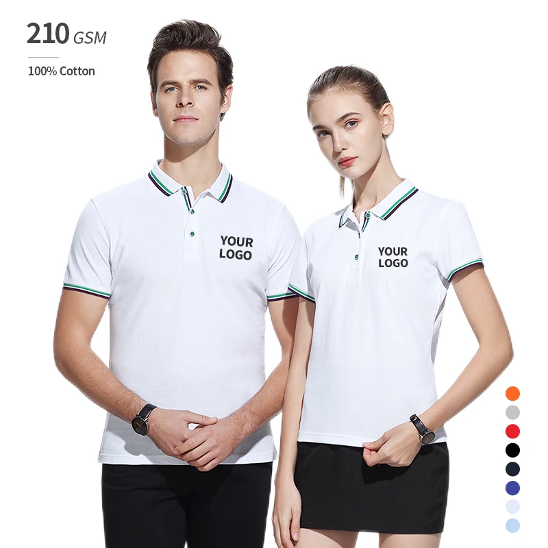 

100% cotton polo shirts custom logo men's golf polo shirt printing embroidered