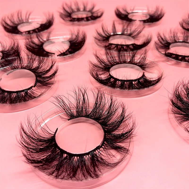 

high quality lashes 3d mink eyelash with custom box, Natural color