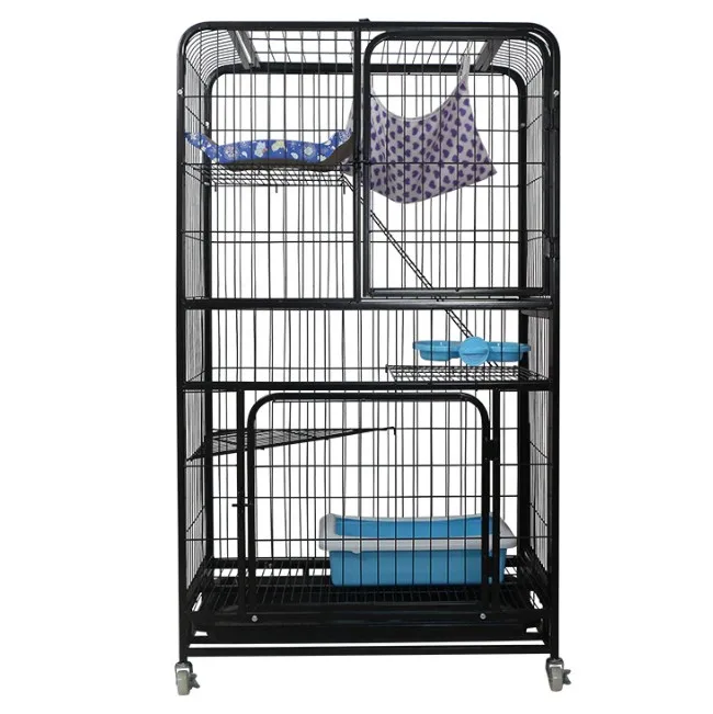 

3 layers tube pet breeding cage veterinary cat cages for sale, White,pink,black,blue