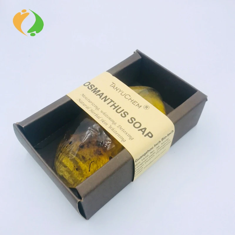 

Skin Radiant and Glow Osmanthus Flower Extract Essential Oil Face and Bath Soap, Light brown