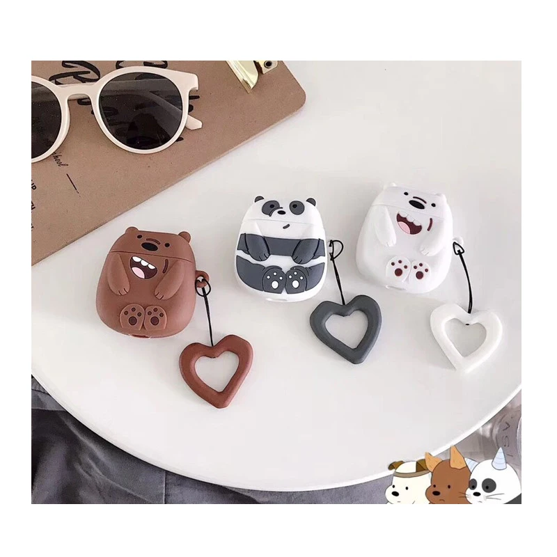 

Wholesale Bare Bears Earphone Cases For Airpods Pro 3 2 1 Silicone Case Cover Earphone Accessories