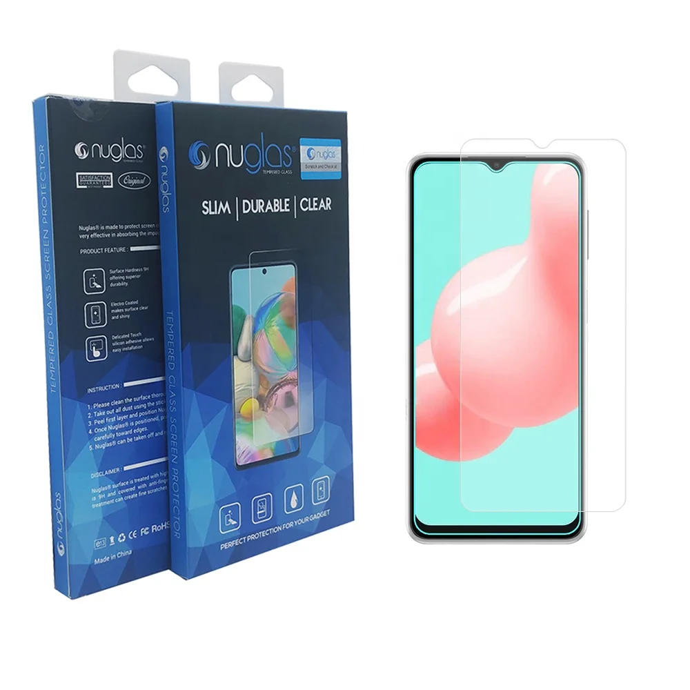 

Nuglas 2pack clear 9h tempered glass screen protector for Samsung galaxy A13 screen guard