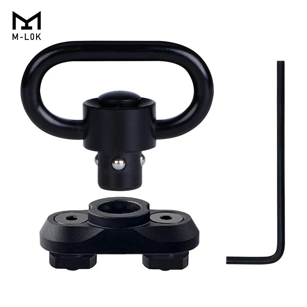 

QD Mlok sling mount Sling Swivels 1.25" Push Button Swivels, Black