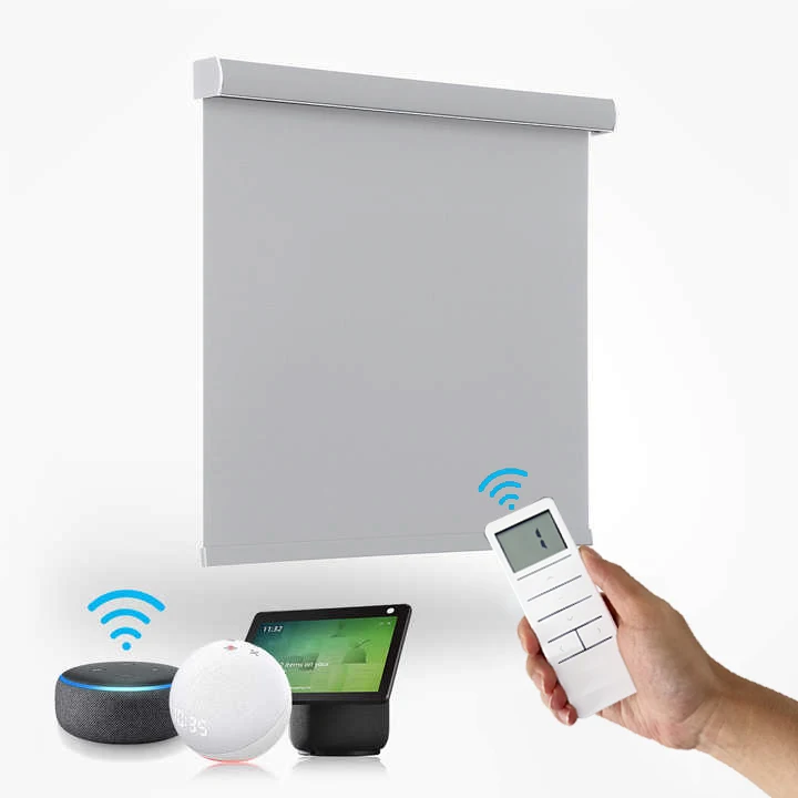 Double Layers Cordless Shades Day and Night Roller Blinds Window Blackout Electric Roller Blinds for Windows Custom