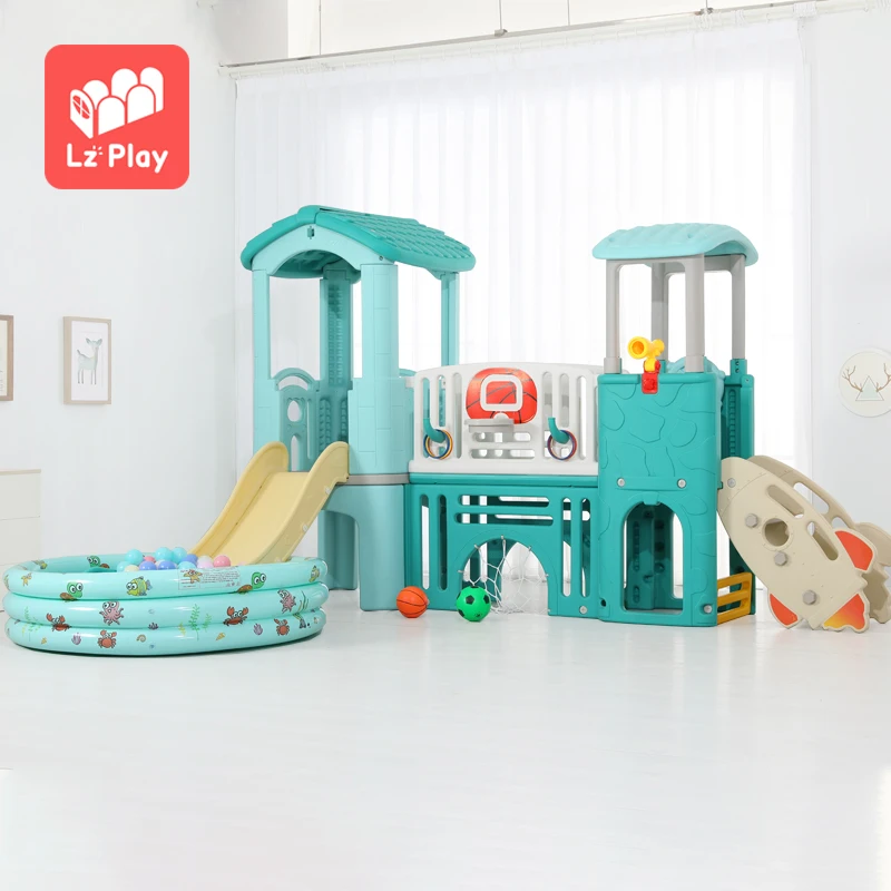 

LZplay small and beautiful kids garden colorful plastic indoor house playhouses for child, Green/colourful/customized color