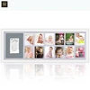 kids children baby first year photo frame handprint footprint photo frame baby commemorative 13 grid wood picture frame
