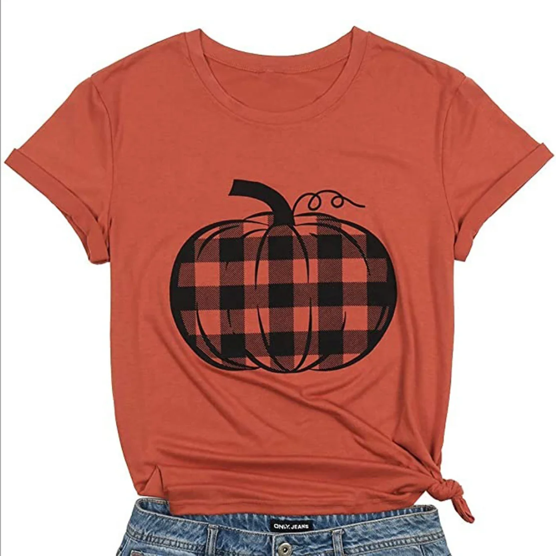 

Halloween Women's T Shirt Pumpkin Tshirt Women Short Sleeve Tops Tee Shirt Femme