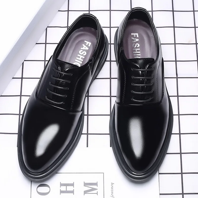 

Hot sale OEM Factory business oxford dress shoes for men plus size 47 Genuine leather shoes men's dress shoes