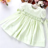 

toddler smocked dresses for girls handmade kids clothing summer fashion boutiques baby dress children outfit wholesale B38543