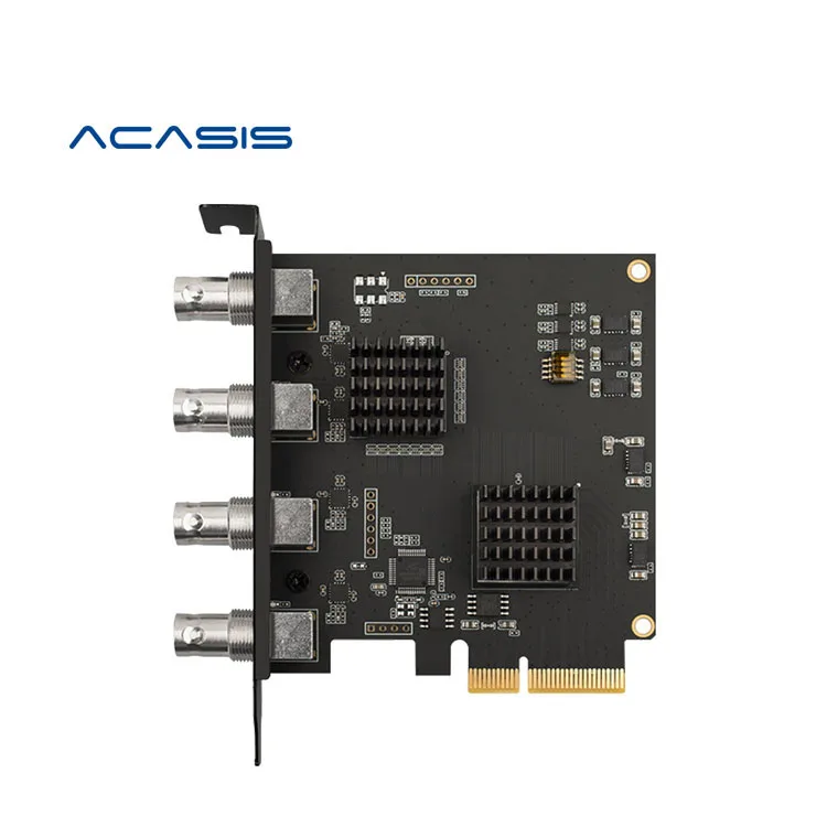 

Acasis 4 Channel PCIE Capture card for Live Broadcast Streaming High Quality, Black