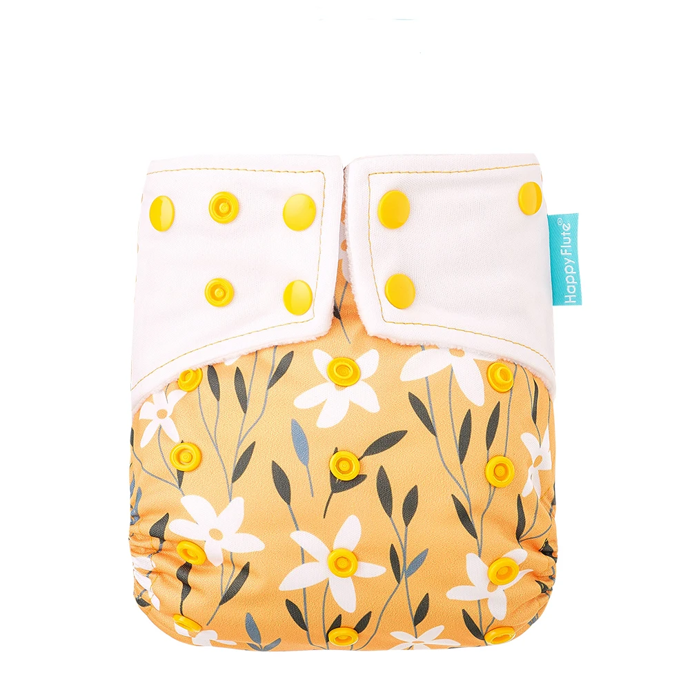 

Happy Flute  Ai2 Baby Cloth Diaper Reusable Microfleece AIO Newborn Washable Nappy