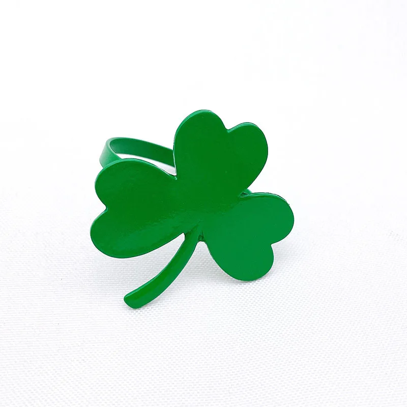 

Clover Shamrock Napkin Ring St. Patrick's Day Napkin Rings Metal Green Napkin Ring for St. Patrick's Day Wedding HWL12