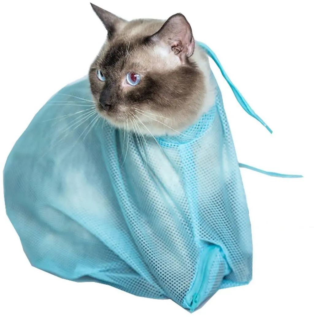 

Pet Cleaning Grooming Products Bathing Shower Mesh Bag Cat Grooming Bag, Picture