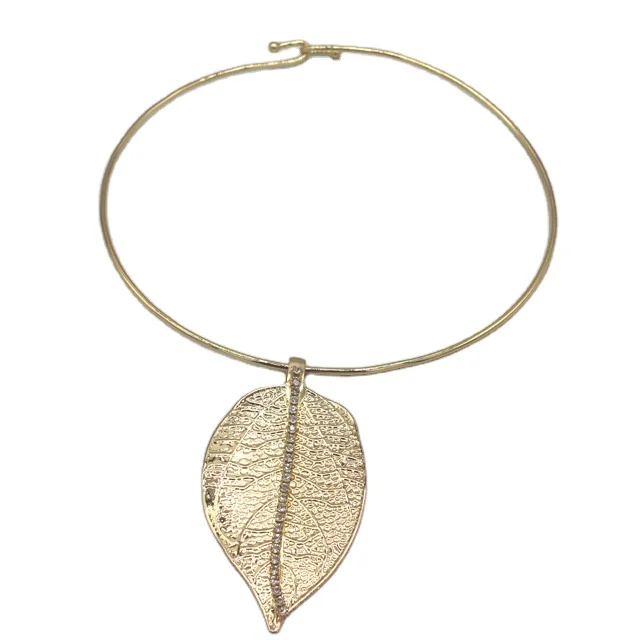 

2020 Boho Fashion Jewelry Gold Choker Necklace Leaf Alloy Collar Necklace Pendent Necklace For Women