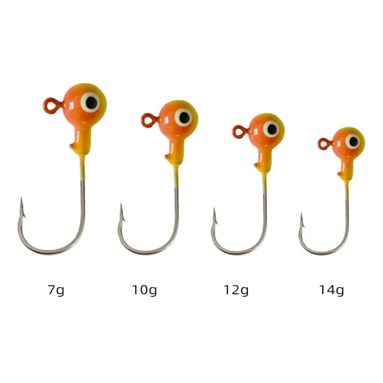 

Barb color binocular soft bait lead shipping free fly fish fishing hooks, Black chrome / tin