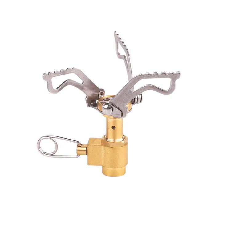 

Mini Outdoor Portable Gas Picnic Camping Folding Gas Stove, Silver