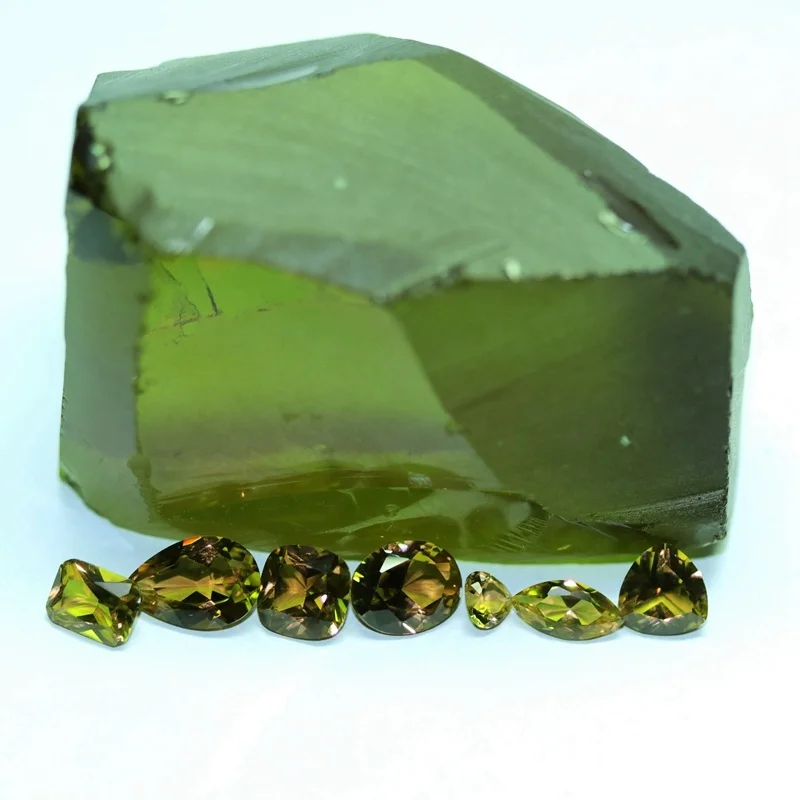 

Redleaf jewelry color change synthetic Nano gemstone rough raw stone for jewelry