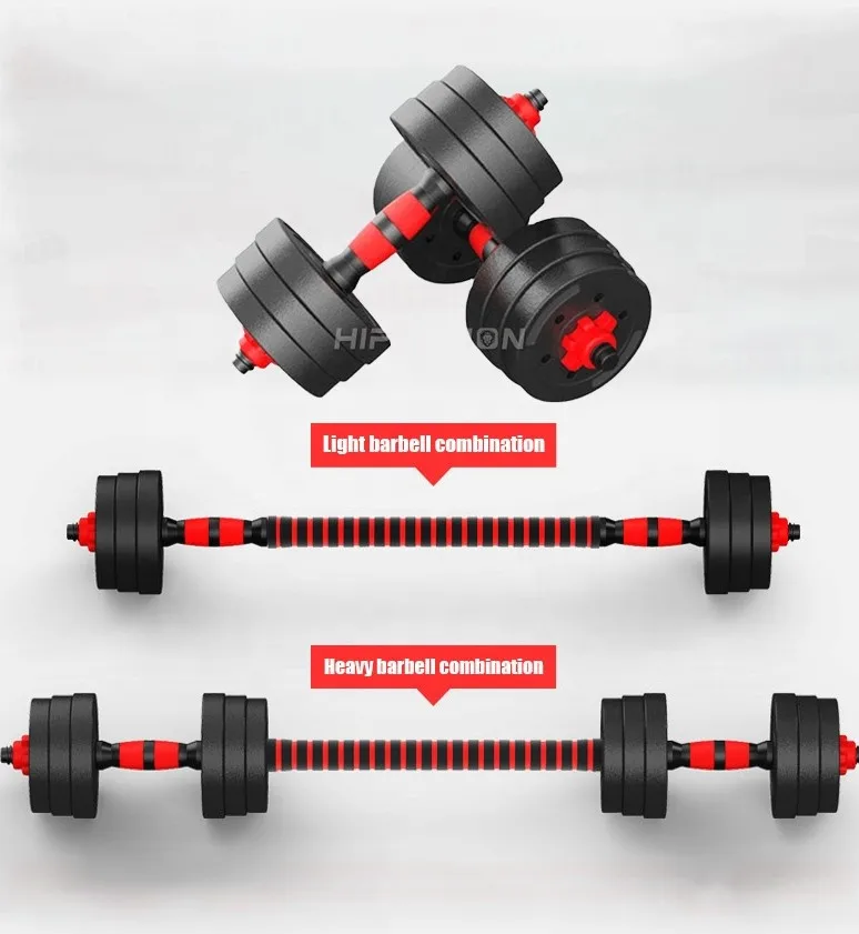 

2 In 1 Maquinas Mancuernas 30 Kilo 40kg Mancuernasn Pesasp De Gym Bar Pvc Adjustable Dambal Dambles Barbell Dumbbell Set, Red