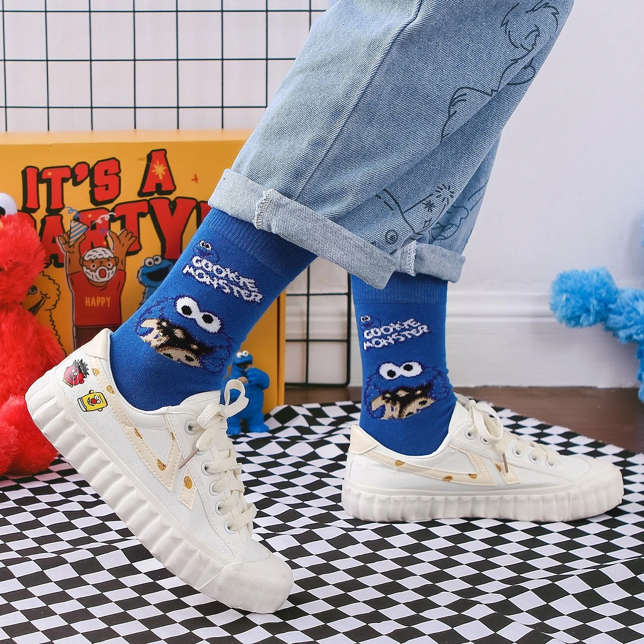 

Professional Manufacture Monster Cartoon For Men Fashion Colorful Funny Socks