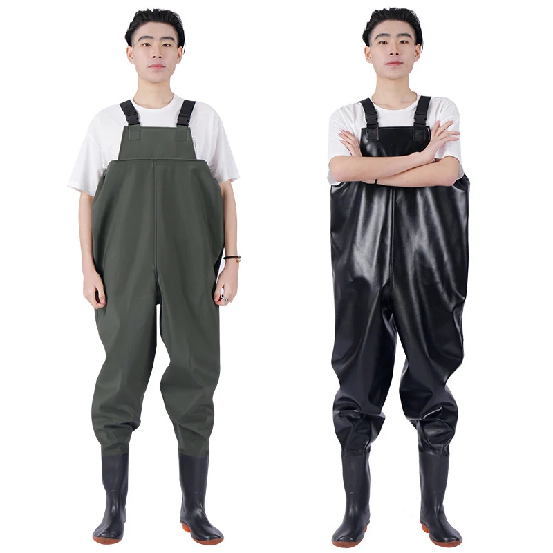 

Autum/winter Pvc Raincoat Shape Reinforced Outer Layer Seamless Waterproof Breathable Chest Waders Fishing, Various