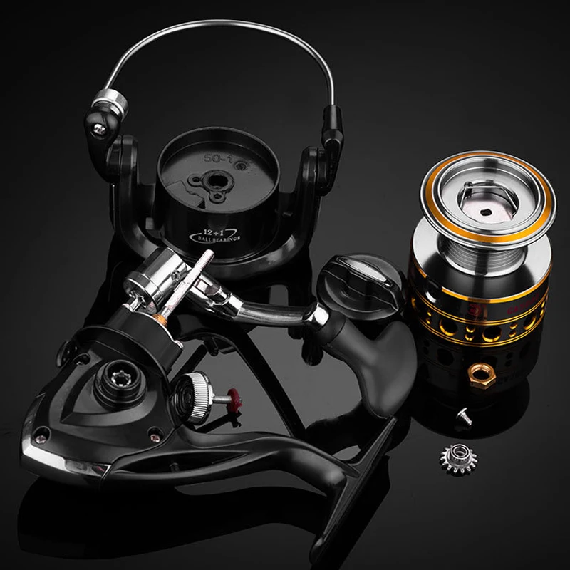 

Fishing Spinning Reel Winter Fishing Reel 12+1BB 4.7:1 5.1:1 5.5:1 Water Proof Lightweight fishing reel For Pike