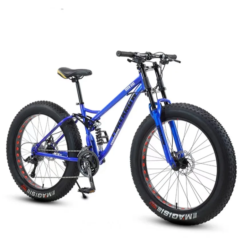 

Tianjin supplier 26/27.5 inch Full Suspension Fat Tire Mountain Bike 21 Speed Unfolding Bikes for Adult, Customized