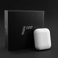 

i100 TWS Wireless Bluetooth Earphones QI Wireless Charging 1-1 Earbuds Pop up Real Battetry Show PK i90 i80 i60 i30 i20 TWS