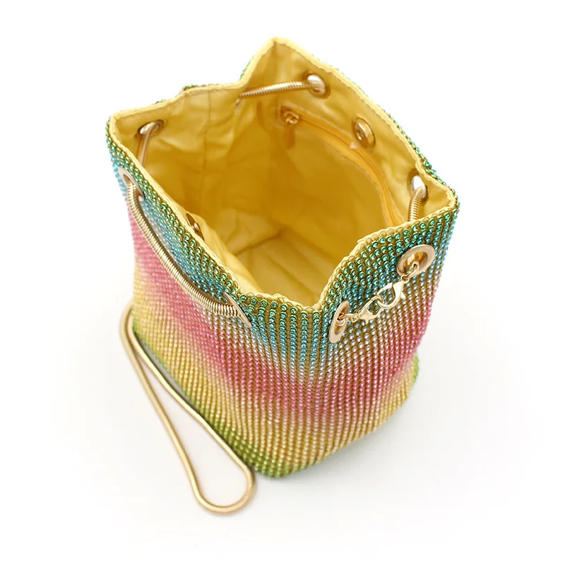 

GQ8119 woman gradient rainbow color bag summer cross body bag