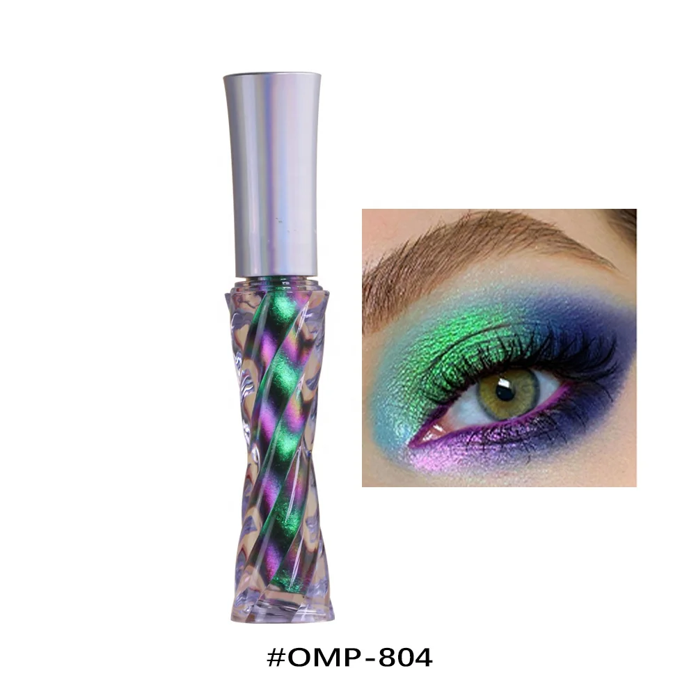 

High Pigment Shiny Liquid Duochrome Eye Shadow Low MOQ Custom Multichrome Metallic Chameleon Glitter Liquid Eyeshadow