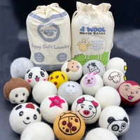 

Luxury Custom Printed Pattern Family Reuse Zero Waste Eco Natural Wool Dryer Balls