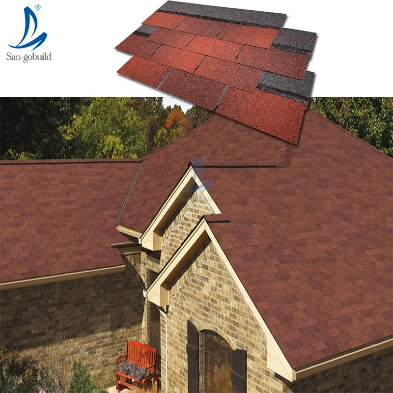 3-Tab Asphalt Shingles Architectural Roofing Sheets Factory Price Building Material Classical House Roofing