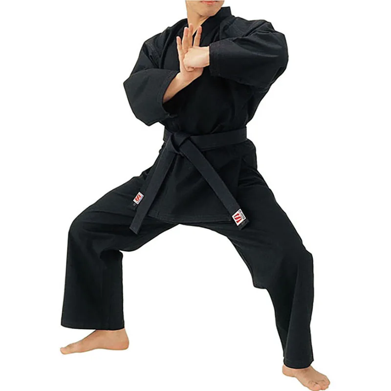 

WOOSUNG polyester karate uniform martial arts design your own karate uniform wkf approved karate black demo uniform