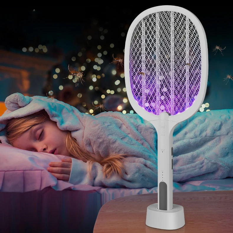 

EBEZ Self Recharging USB 2 in 1 Mosquito Killer Lamp Electric Mosquito Swatter Mosquito Racket