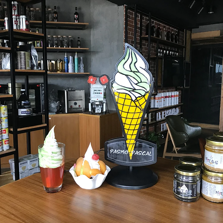 
3d model ice cream shape table lamp for shop decorate 