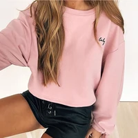 

Fashion hot selling four seasons breathable women quick dry fitness crop sweatshirt without hood