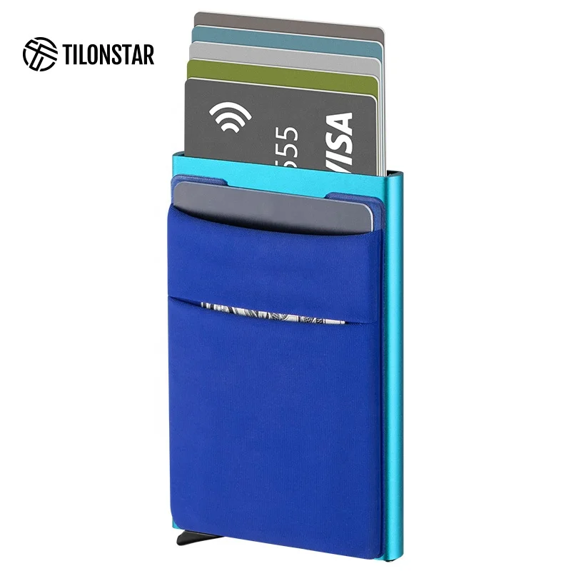 

Slim Wallet Rfid-Blocking Card Wallet Magnetic Toploader Metal Card Case