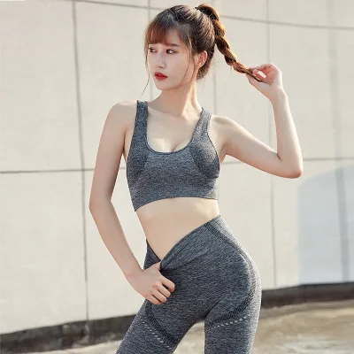 

Exercise Wholesale Sports Wear Sweat Workout Sets Women 2 Piece Yoga Legging Crop Top Active Gym Clothes Women's Workout Set, Grey ,blue, green ,yellow