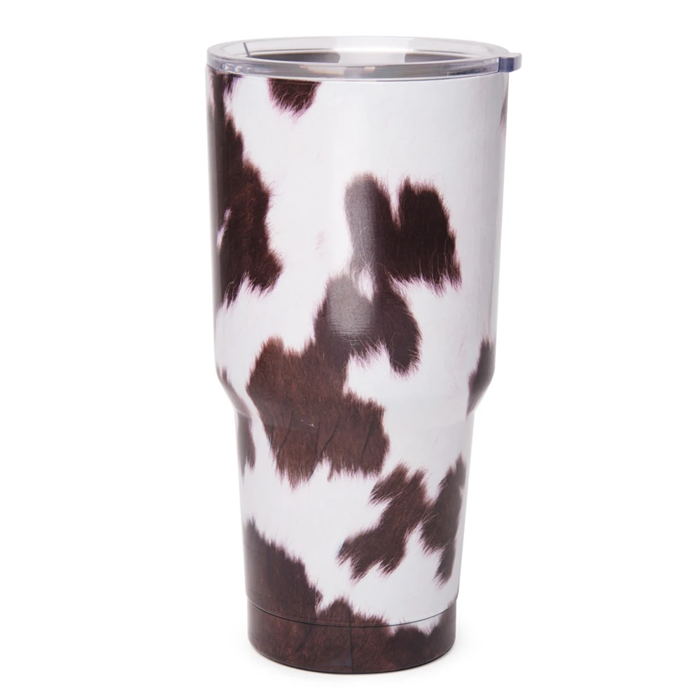

RTS 30oz Cow Cactus Leopard Sunflower Bullskull Double Wall SS Tumblers Cactus Stainless Steel Tumbler With Lid DMA61175