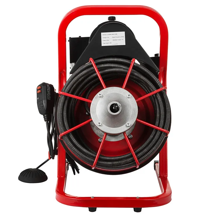 

75' x 3/8" Electric 250W Pipe Drain Cleaner Machine