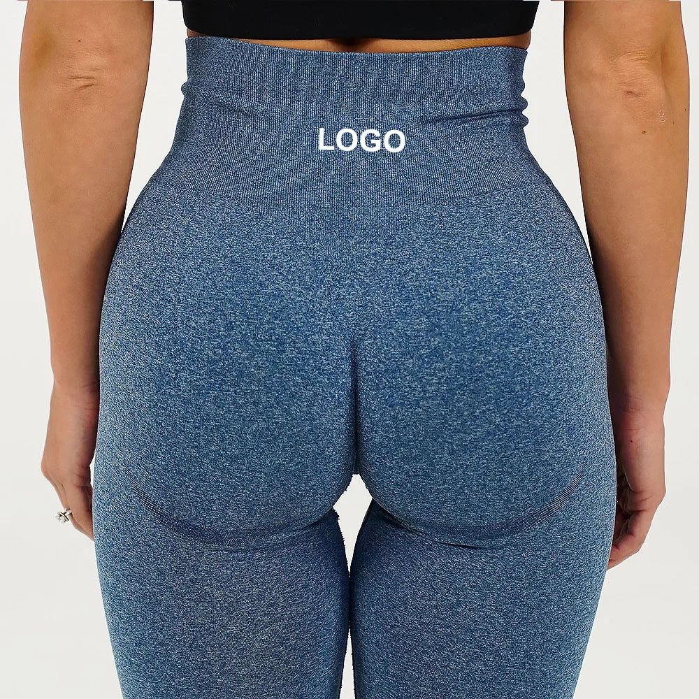 

Lcool New Stylish High Waist Woman Fitness Yoga Pants leggings high quality knitted seamless scrunch butt leggings
